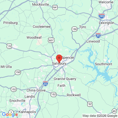 Map to  office in Salisbury, NC