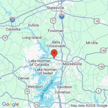 Map to Lakeshore Dentistry office in Mooresville, NC