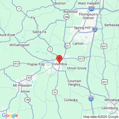 Map to  office in Columbia, TN
