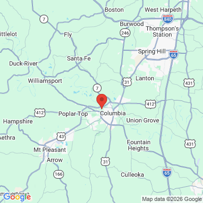 Map to  office in Columbia, TN