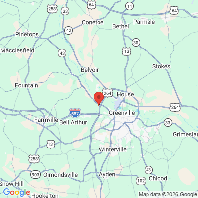 Map to  office in Greenville, NC