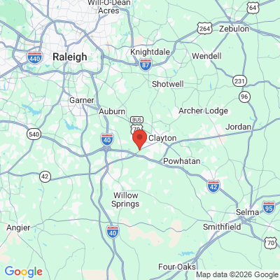 Map to  office in Clayton, NC