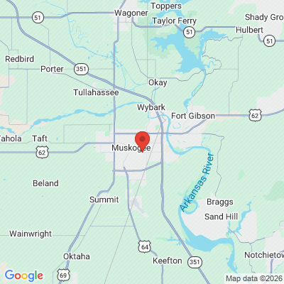Map to  office in Muskogee, OK