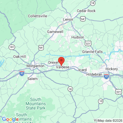 Map to  office in Valdese, NC