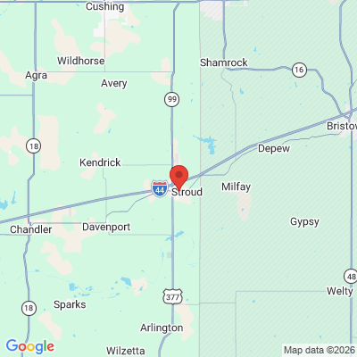Map to  office in Stroud, OK