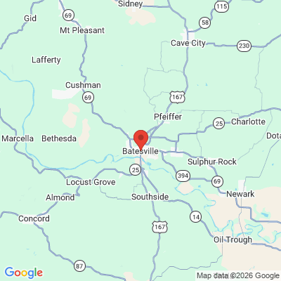 Map to  office in Batesville, AR