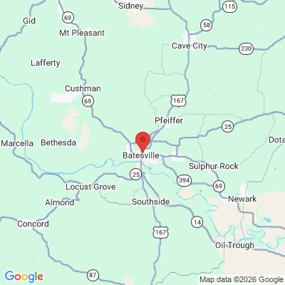 Map to  office in Batesville, AR