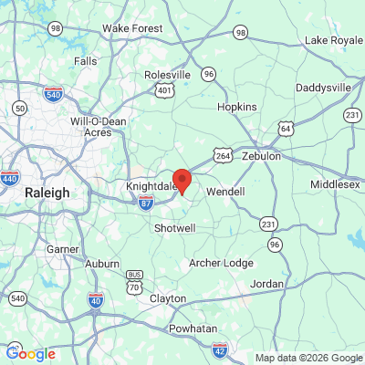 Map to  office in Wendell, NC