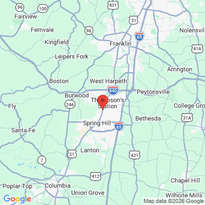 Map to  office in Spring Hill, TN
