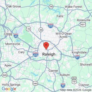 Map to Scott C Earp DDS PA office in Raleigh, NC
