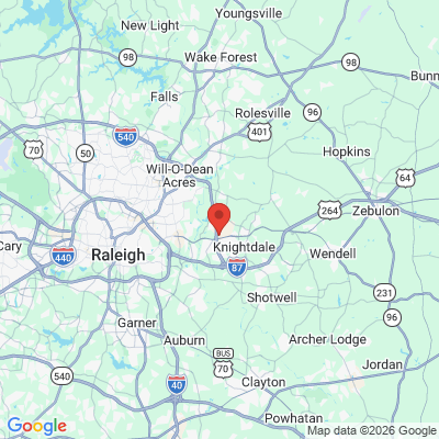 Map to  office in Knightdale, NC