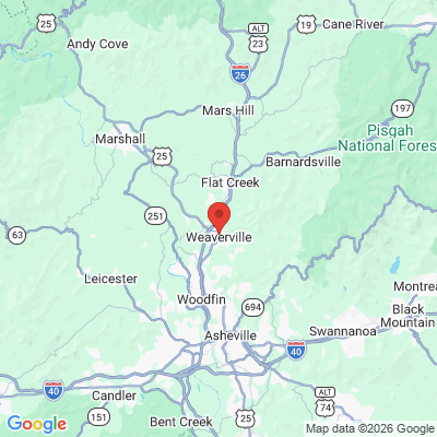 Map to  office in Weaverville, NC