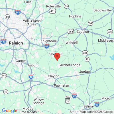 Map to  office in Clayton, NC