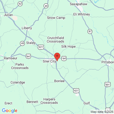 Map to  office in Siler City, NC