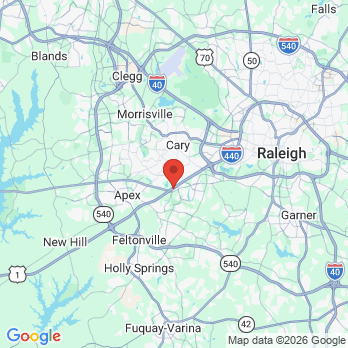Map to Nouveau Smile Studio office in Cary, NC