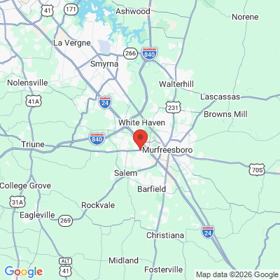 Map to  office in Murfreesboro, TN