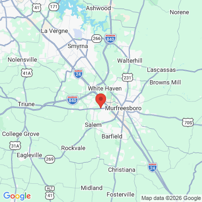 Map to  office in Murfreesboro, TN