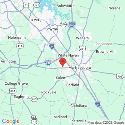 Map to  office in Murfreesboro, TN