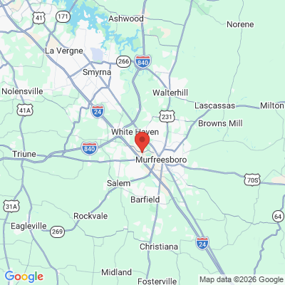 Map to  office in Murfreesboro, TN