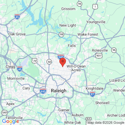 Map to  office in Raleigh, NC