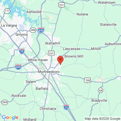 Map to  office in Murfreesboro, TN