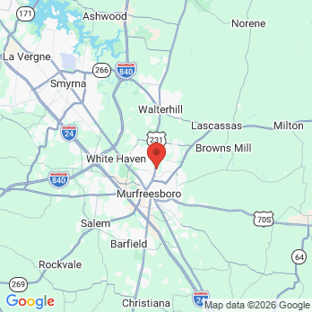 Map to Gaither Perio and Dental Implants office in Murfreesboro, TN