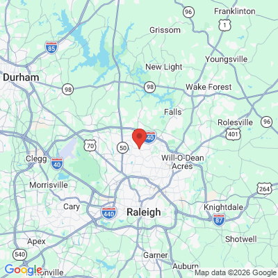 Map to  office in Village Dental Raleigh