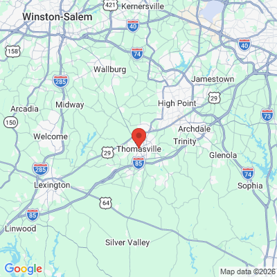 Map to  office in Thomasville, NC