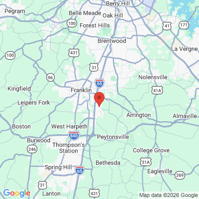 Map to  office in Franklin ChildrenâS Dentistry