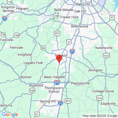 Map to  office in Franklin, TN