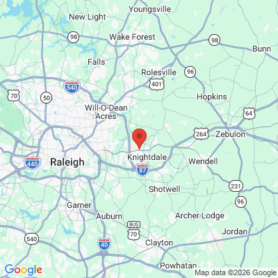Map to  office in Knightdale, NC