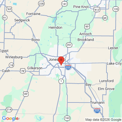 Map to  office in Jonesboro, AR