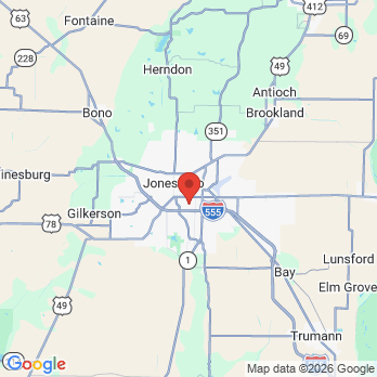 Map to Southard Family Dentistry office in Jonesboro, AR