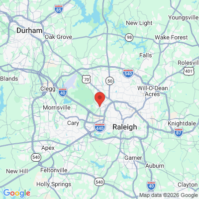 Map to  office in Village Dental Raleigh