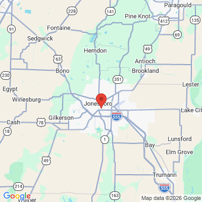Map to  office in Jonesboro, AR