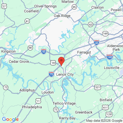 Map to  office in Smoky Mountain Pediatric Dentistry