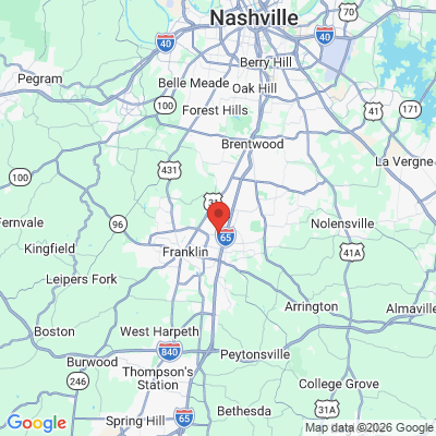 Map to  office in Franklin, TN