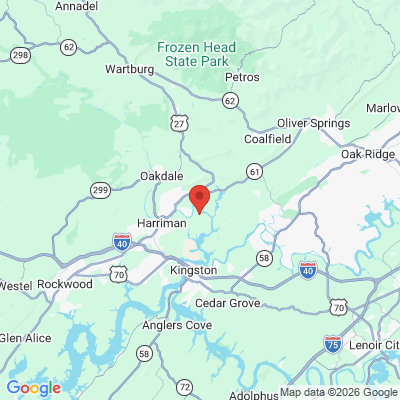 Map to  office in Harriman, TN