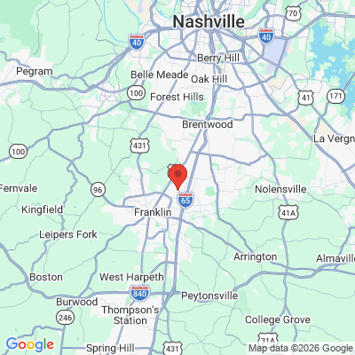Map to  office in Franklin, TN