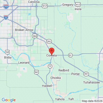 Map to  office in Coweta, OK