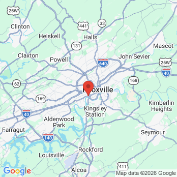 Map to Sequoyah Dental Arts office in Knoxville, TN