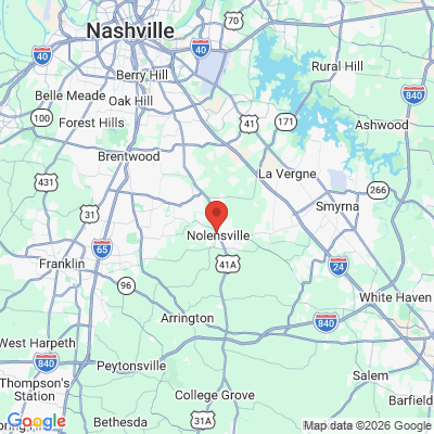 Map to  office in Nolensville, TN
