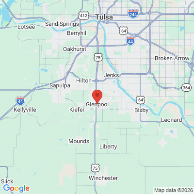 Map to  office in Glenpool, OK