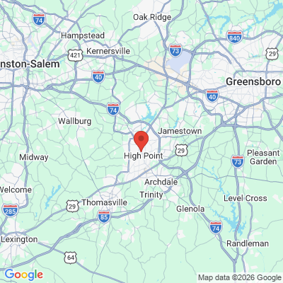 Map to  office in High Point, NC