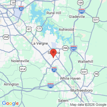 Map to Crystal Clear Family Dentisry office in Smyrna, TN