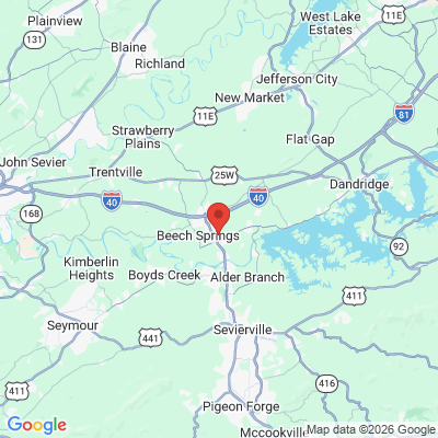 Map to  office in Kodak, TN
