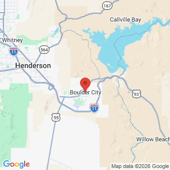 Map to Boulder Family Dental office in Boulder City, NV