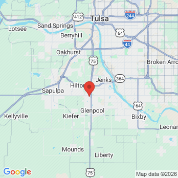 Map to Glenpool Dentist - Eclipse Smiles office in Glenpool, OK