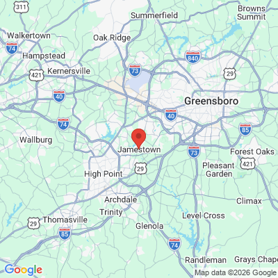 Map to  office in Jamestown, NC