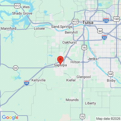 Map to  office in Sapulpa, OK